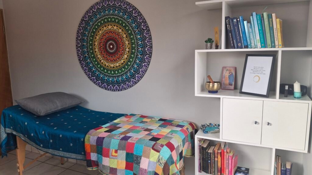 Reiki treatment room in Mossel Bay where Natasja King offers in‑person sessions